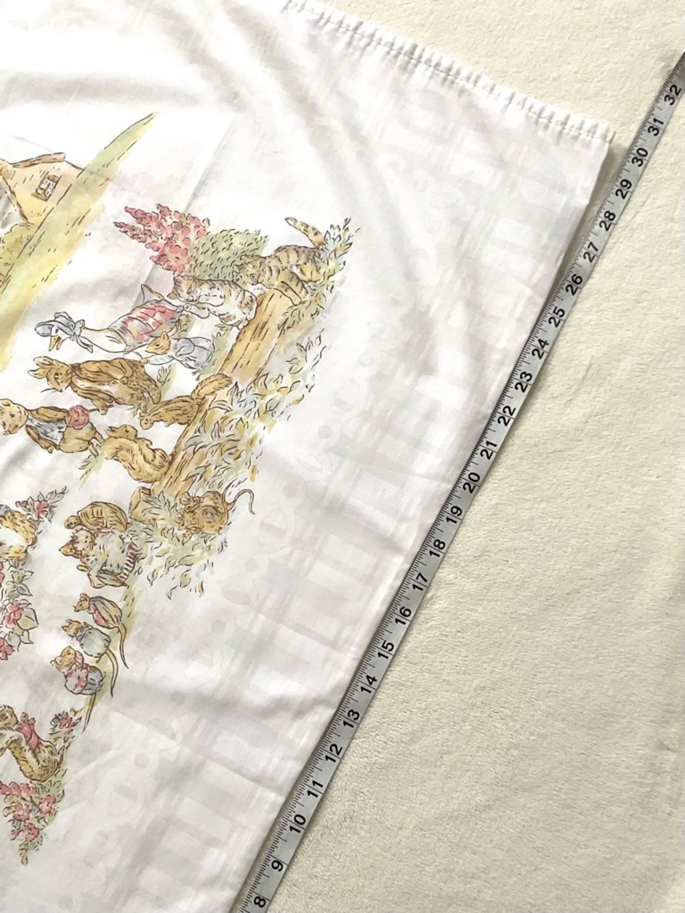 Vintage Cannon Peter Rabbit Birthday Pillowcase Beatrix Potter USA